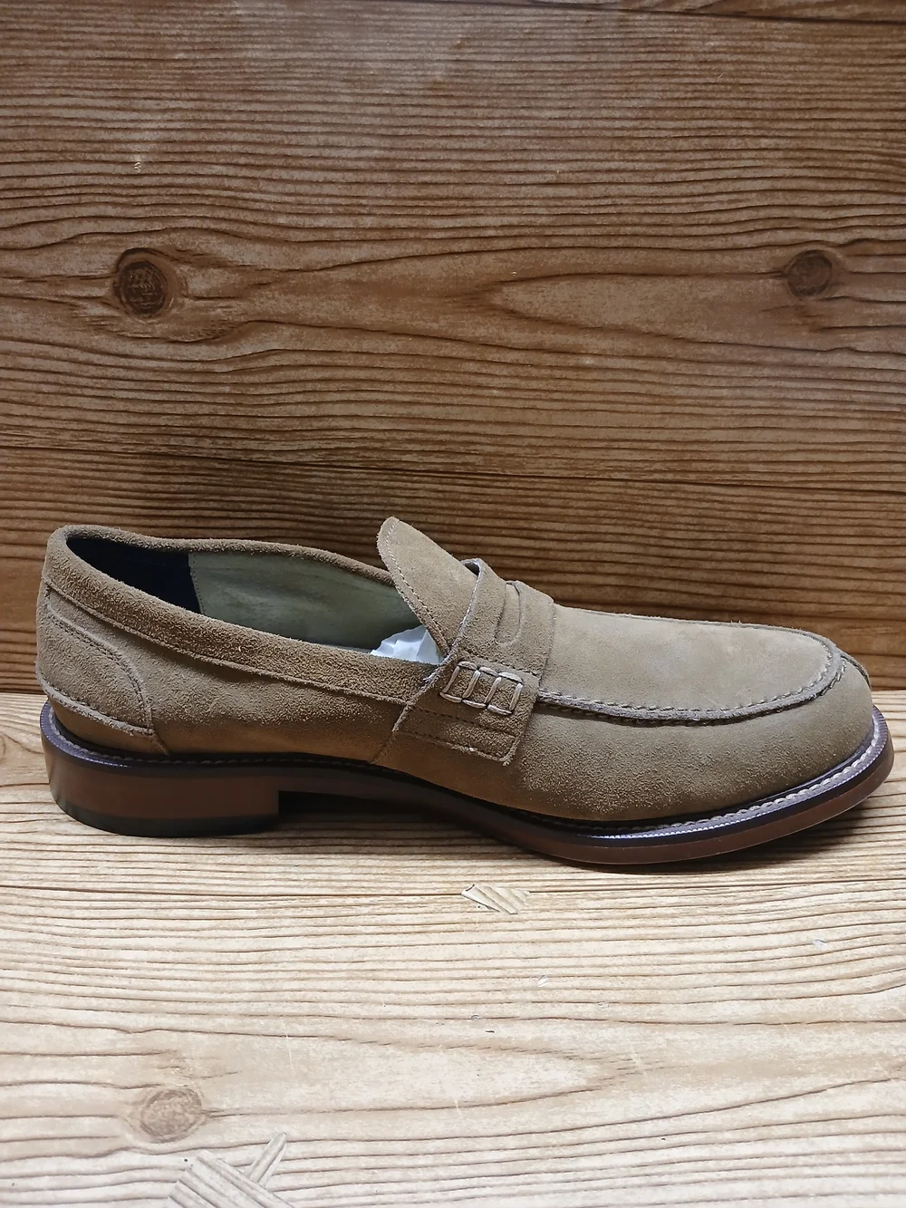 Banana Republic Suede Penny Loafers in Light Brown